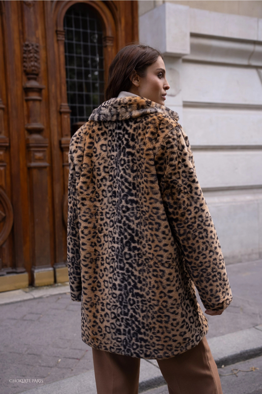 COMING SOON .... Leopard faux fur coat ~ One Size